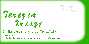 terezia kriszt business card